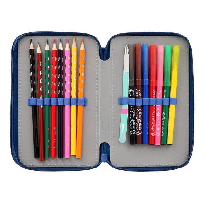 Penál 3-patrový/plný SPIRIT - Football Blue