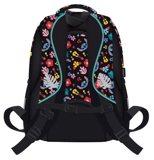 Menší školní/volnočasový batoh STITCH Black Aloha