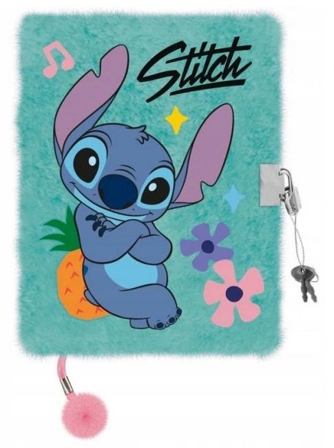 Památník/zápisník s visacím zámkem A5/96 listů STITCH Mint Aloha, linkovaný