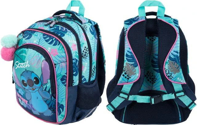 Školní ergonomický čtyřkomorový batoh Stitch Stay Cool