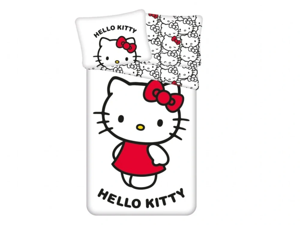 ZVÝHODNĚNÁ SADA HELLO KITTY POVLEČENÍ,OSUŠKA,2D 2v1 sprchový gel a šampon 400 ml