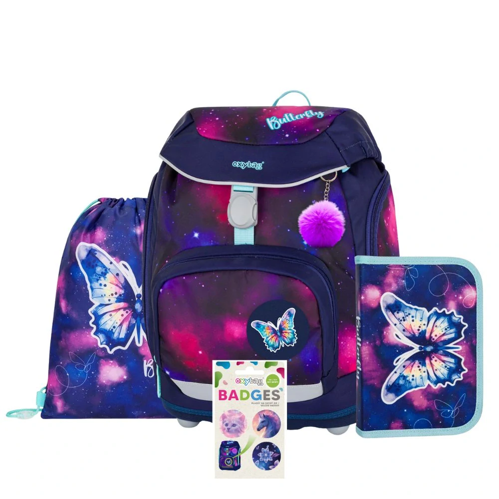 OXYBAG ŠKOLNÍ SET 9KS OXY Sherpy Motýl