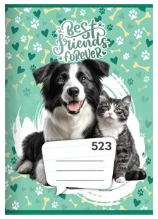 ŠKOLNÍ SEŠIT A5,20 LISTOVÝ- LINKOVANÝ 523 BEST FRIENDS
