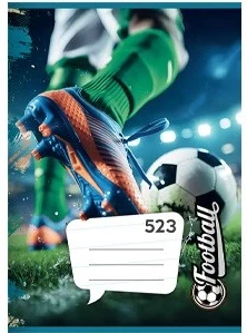 ŠKOLNÍ SEŠIT A5,20 LISTOVÝ- LINKOVANÝ 523 FOOTBALL