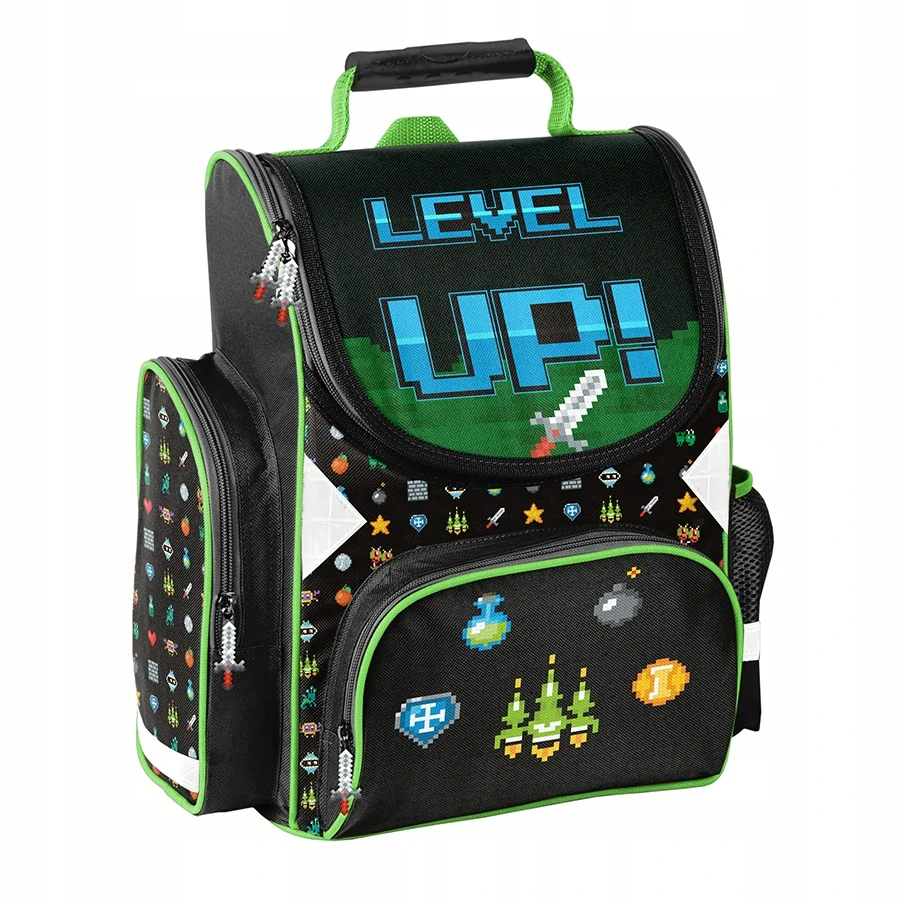 PASO ZVÝHODNĚNÁ ŠKOLNÍ SADA LEVEL UP 5KS-aktovka,penál,sáček,box,lahev