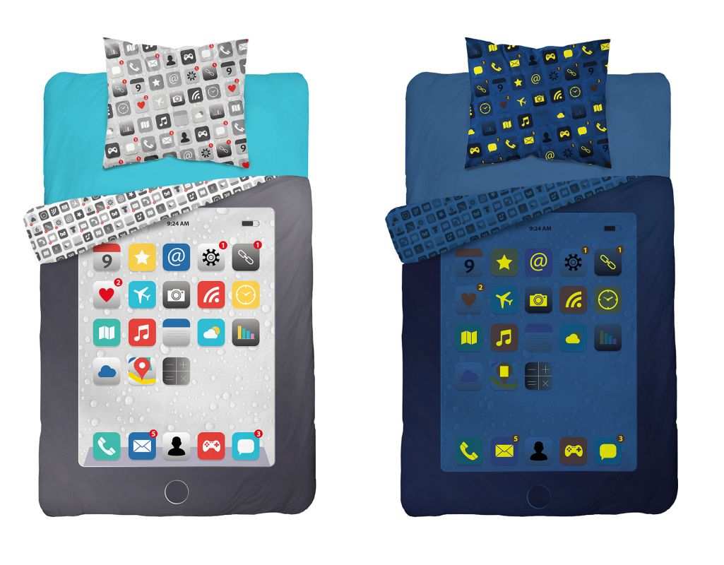 POVLEČENÍ Povlečení Telefon grey svítící 