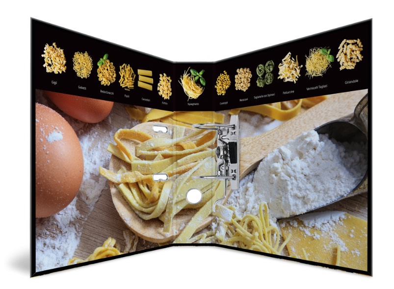 DESIGNOVÝ PÁKOVÝ POŘADAČ A4 7CM KARTON MOTIV - TĚSTOVINY(PASTA)
