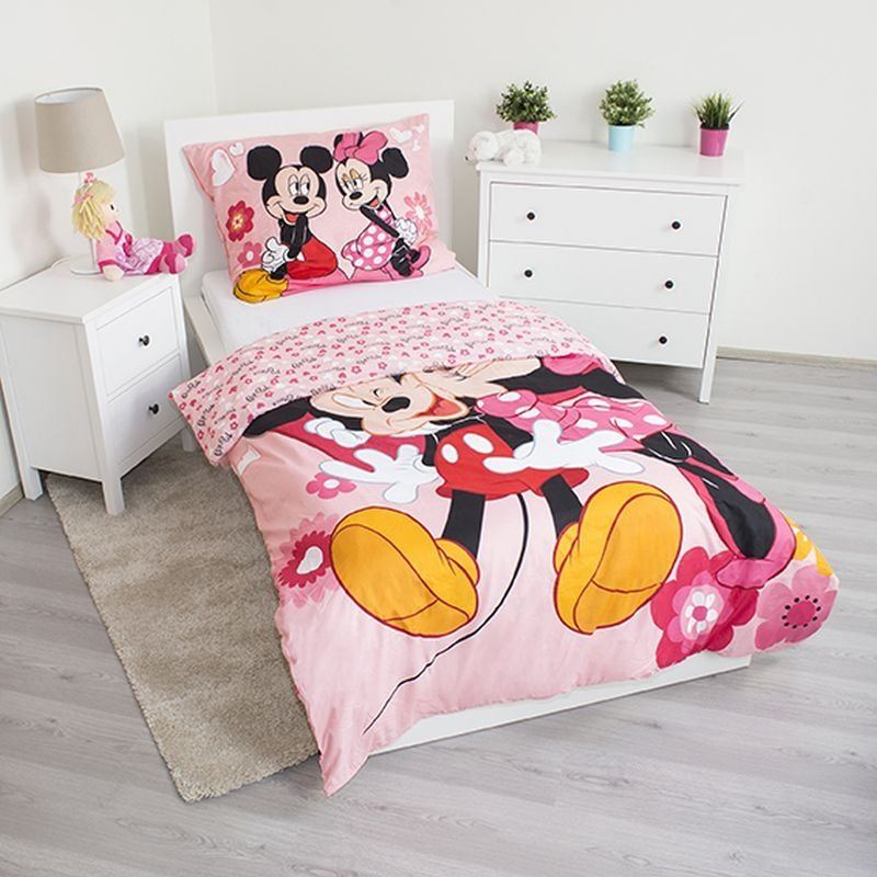 JERRY FABRICS Povlečení Mickey a Minnie Kiss micro 140/200, 70/90