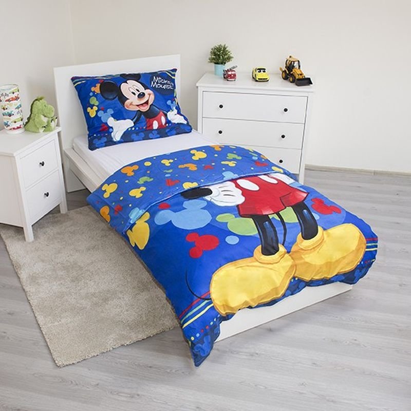 JERRY FABRICS Povlečení Mickey blue 03 micro 140/200, 70/90