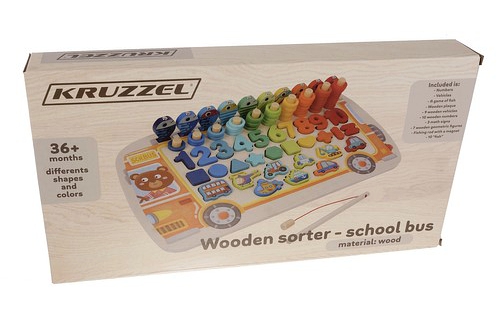 KRUZZEL DŘEVĚNÉ PUZZLE - VKLÁDAČKA 6 V 1