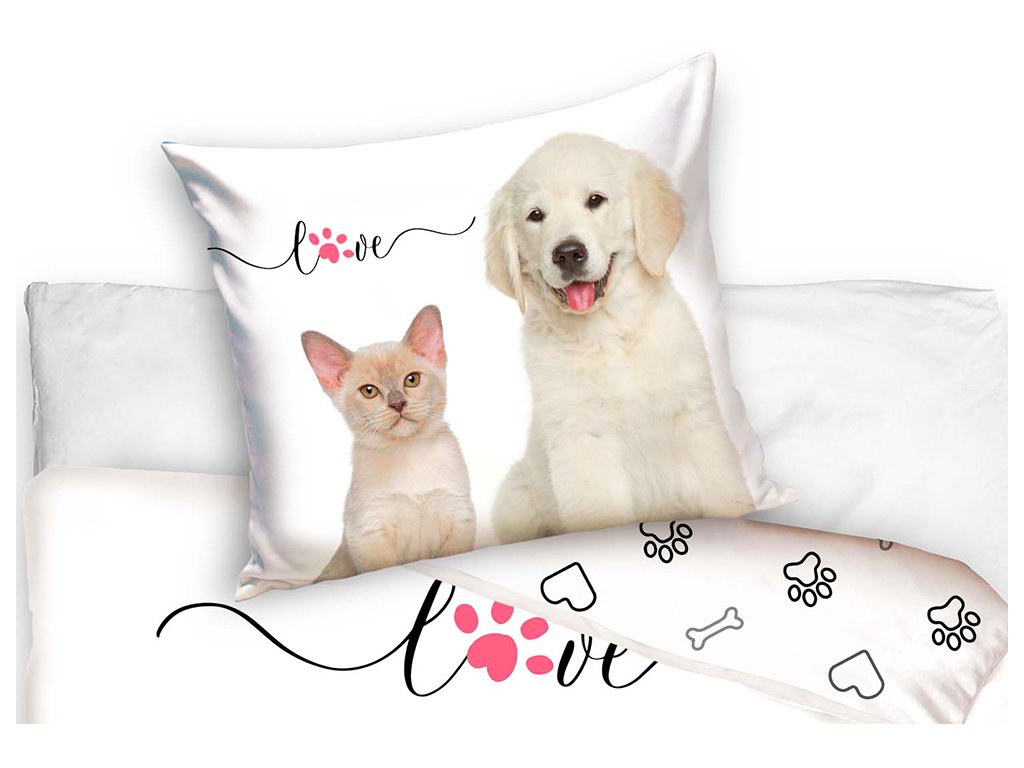  BAVLNĚNÉ POVLEČENÍ ŠTĚŇÁTKO A KOŤÁTKO