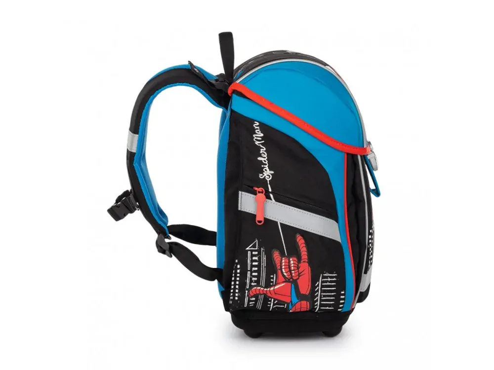 Školní sada set 7ks PREMIUM LIGHT Spiderman batoh, penál, sáček, box na sešity, box na svačinu, láhev, psací potřeby 