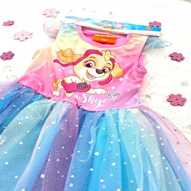 Dívčí šaty s tylem Paw Patrol Skye