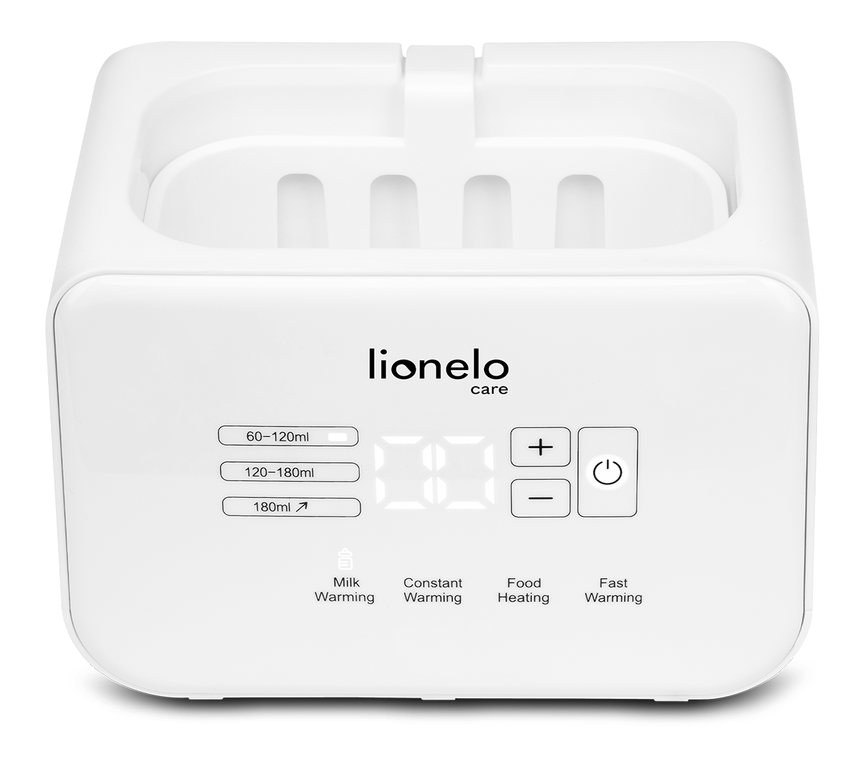 LIONELO Dvojitý ohřívač lahví 6v1 Thermup Double White (vhodný pro dvojčata)