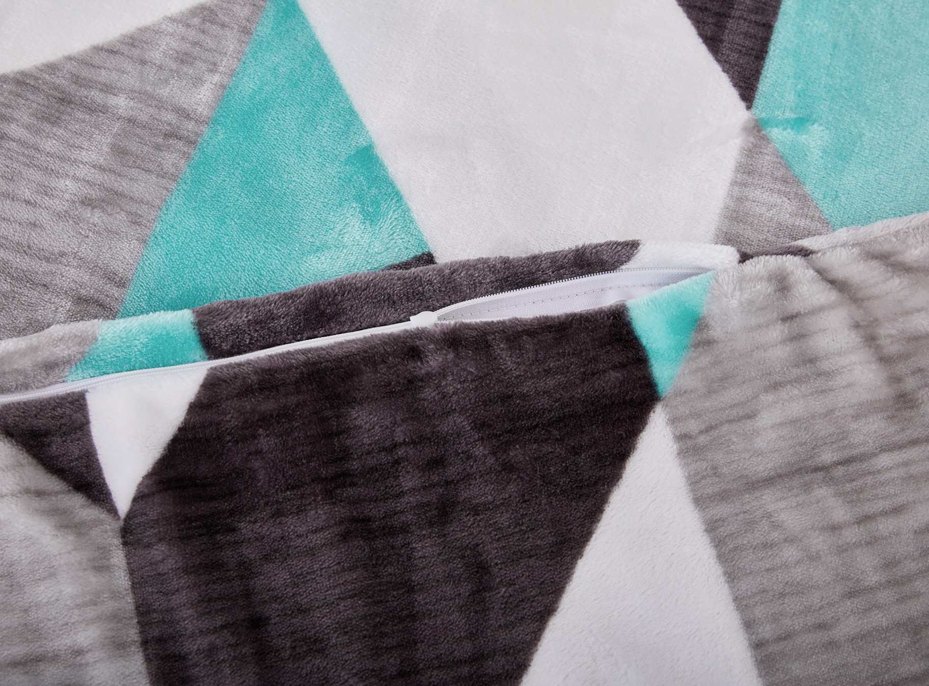 JAHU Povlečení mikroflanel Abstract tyrkys 140x200, 70x90 cm