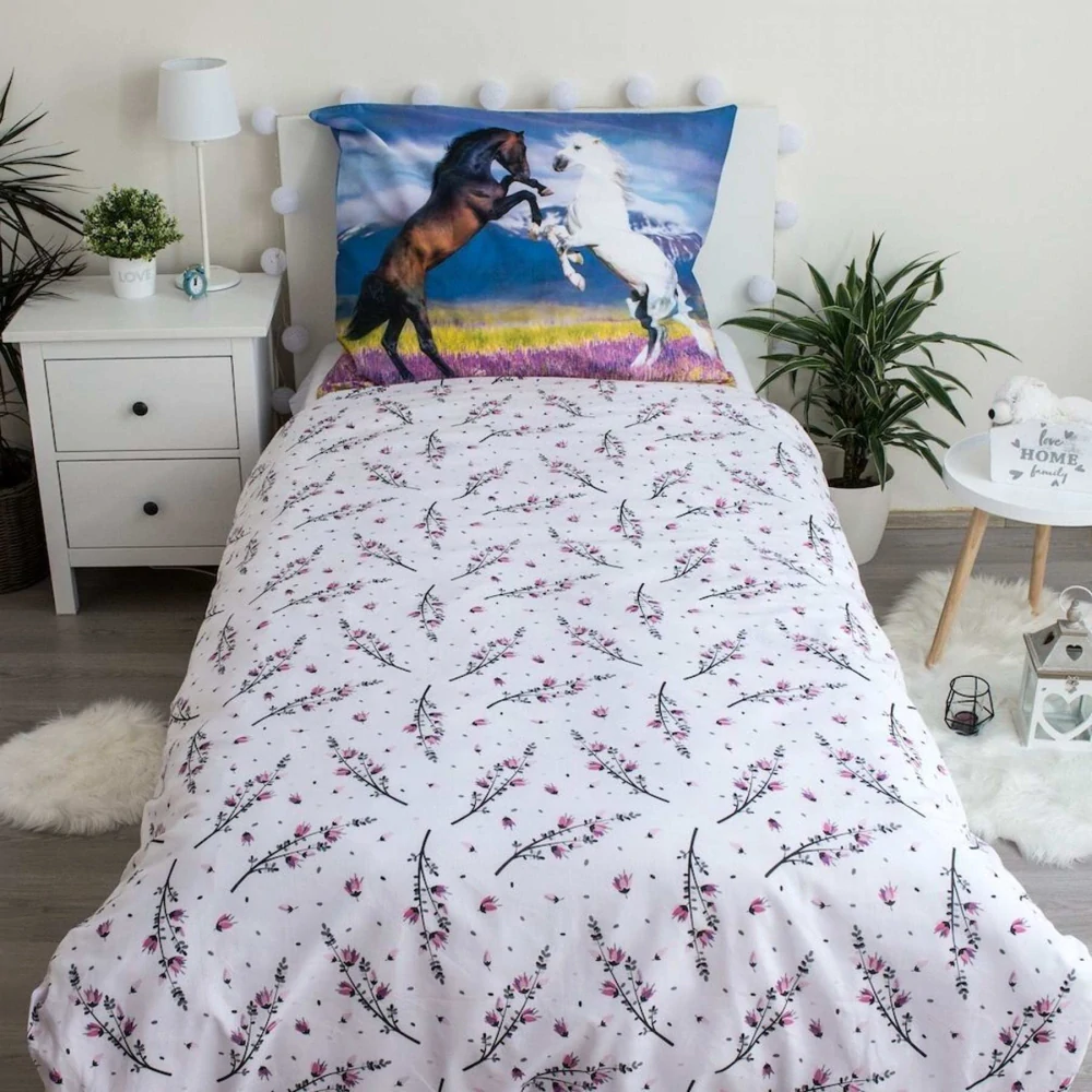 JERRY FABRICS Povlečení fototisk Horse Meadow 140x200, 70x90 cm