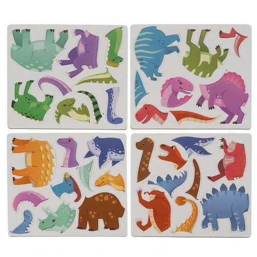 Kruzzel magnetické puzzle v knize dinosauři