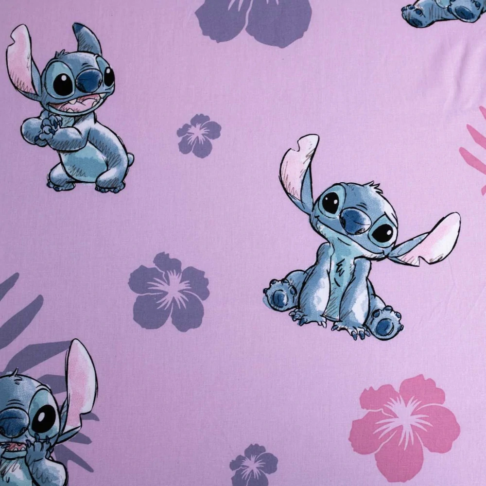 JERRY FABRICS Prostěradlo Lilo and Stitch pink 90/200 cm
