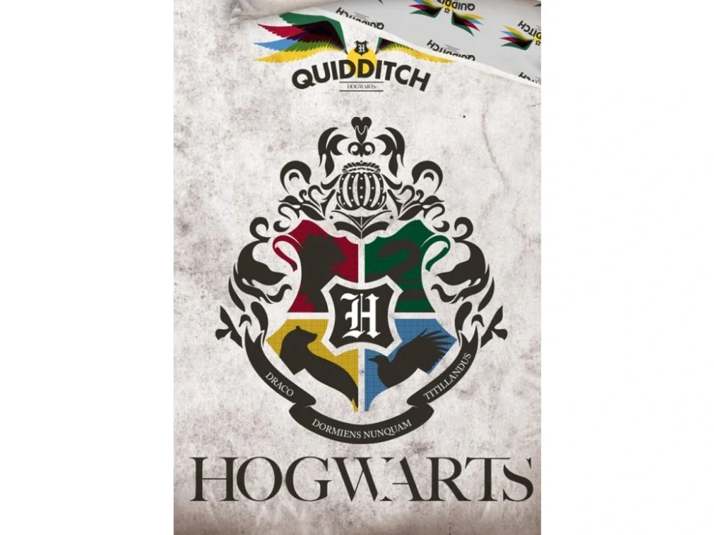 Bavlněné povlečení 140x200 + 70x90 cm - Harry Potter Famfrpálové týmy
