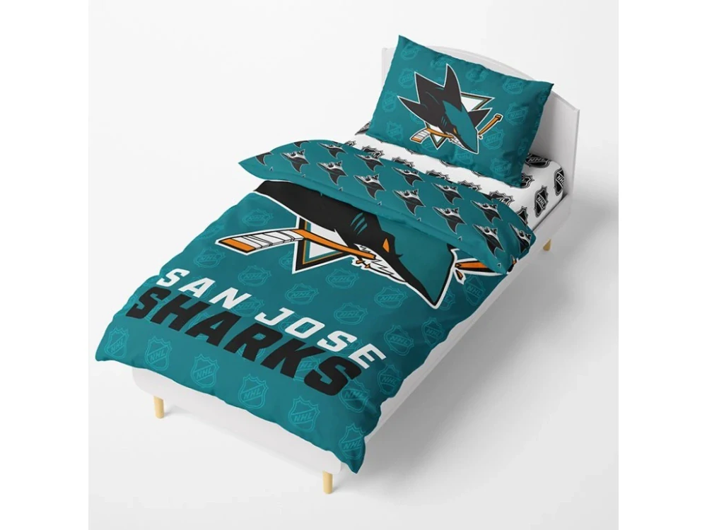 Hokejové povlečení NHL San Jose Sharks Shields 140x200,70x90 cm