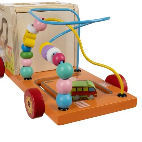 Kruzzel dřevěné auto vzdělávací hračka 7 v 1