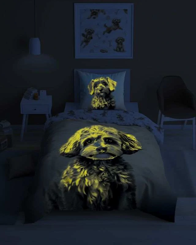 Povlečení Štěně Maltipoo svítící 140/200, 70/80