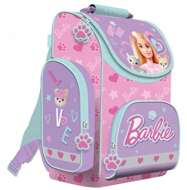 ZVÝHODNĚNÁ ŠKOLNÍ SADA 4KS BARBIE-aktovka,penál,sáček,zástěrka