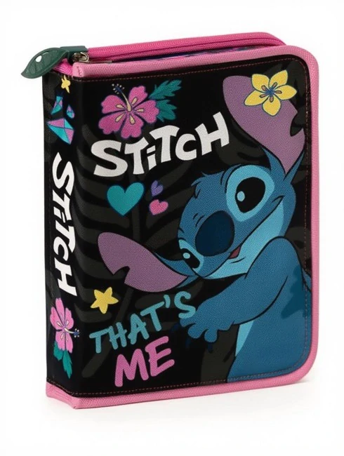 ZVÝHODNĚNÁ ŠKOLNÍ SADA LILO A STITCH 4KS-aktovka,penál,sáček,zástěrka vhodná pro prvňáčky