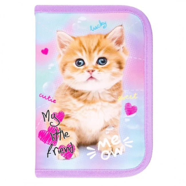 ZVÝHODNĚNÁ ŠKOLNÍ SADA PASTEL KITTY-aktovka,penál,sáček,zástěrka-vhodná pro prvňáčky