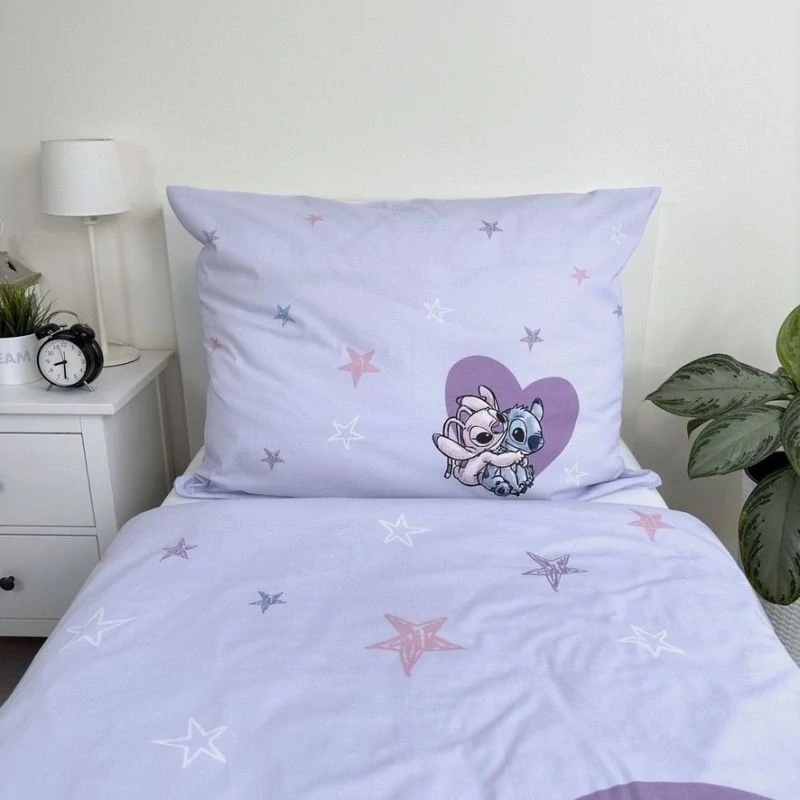 JERRY FABRICS Povlečení Lilo a Stitch Heart 140x200,70x90 cm