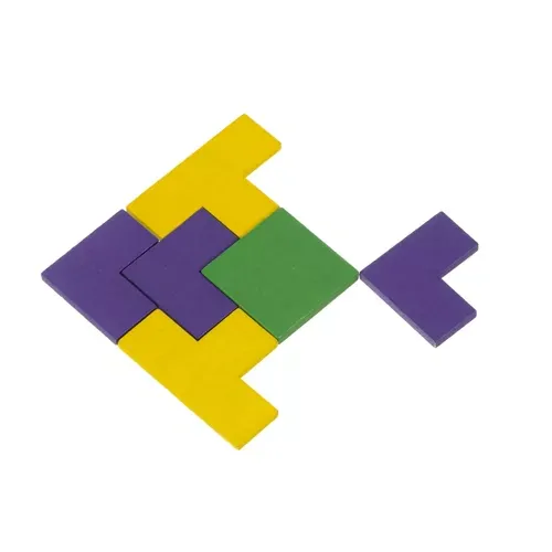Kruzzel dřevěné puzzle skládačka tetris