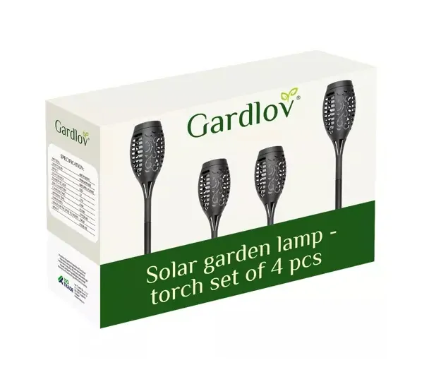 GARDLOV SOLÁRNÍ ZAHRADNÍ LAMPA SADA 4 KS