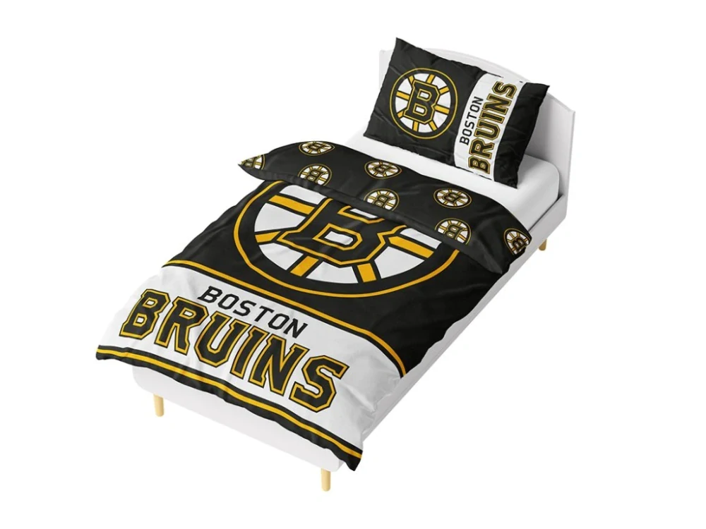 Mikroplyšové povlečení NHL Boston Bruins 140x200/70x90 cm
