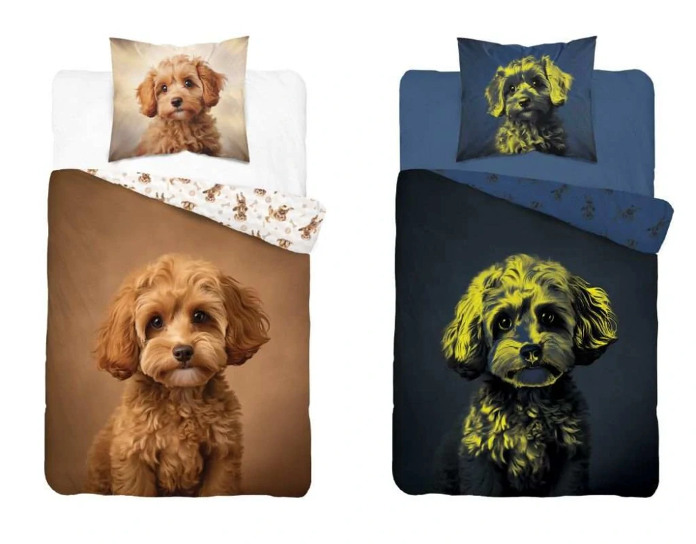 Povlečení Štěně Maltipoo svítící 140/200, 70/80