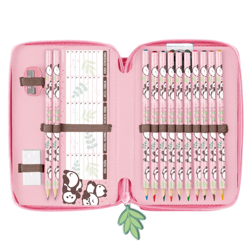 Zvýhodněná školní sada s aktovkou panda 10ks