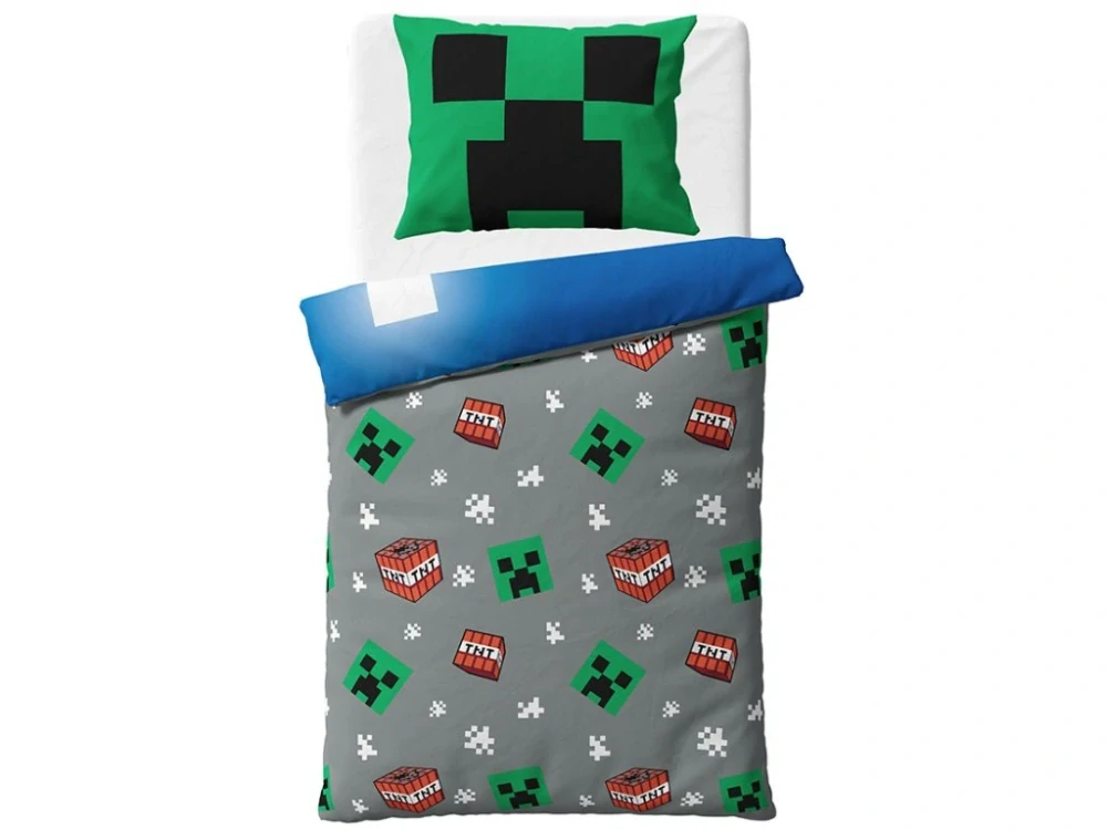 CARBOTEX Dětské povlečení Minecraft Creeper Explode + DÁREK