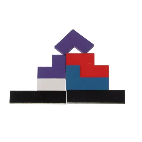 Kruzzel dřevěné puzzle skládačka tetris
