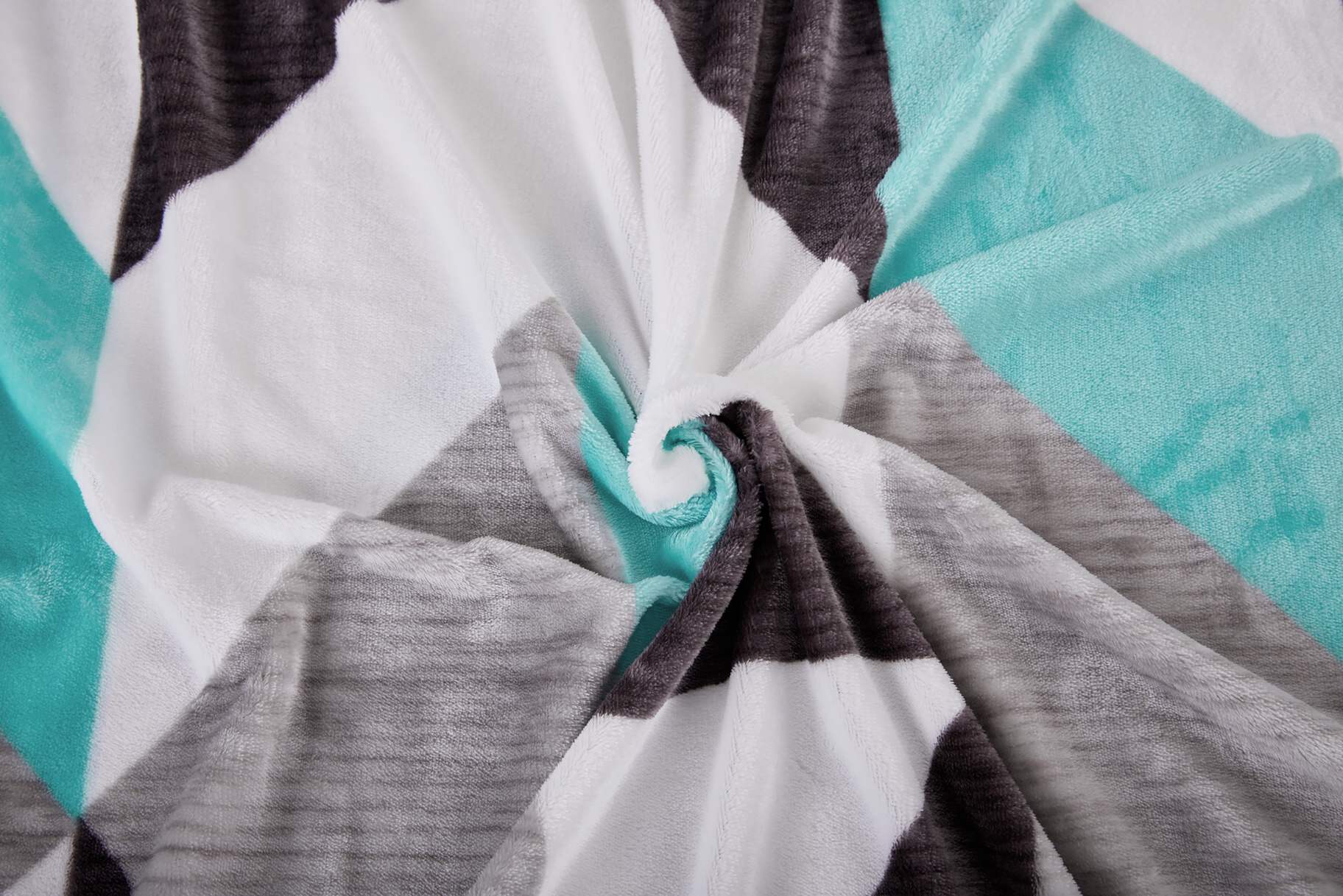 JAHU Povlečení mikroflanel Abstract tyrkys 140x200, 70x90 cm