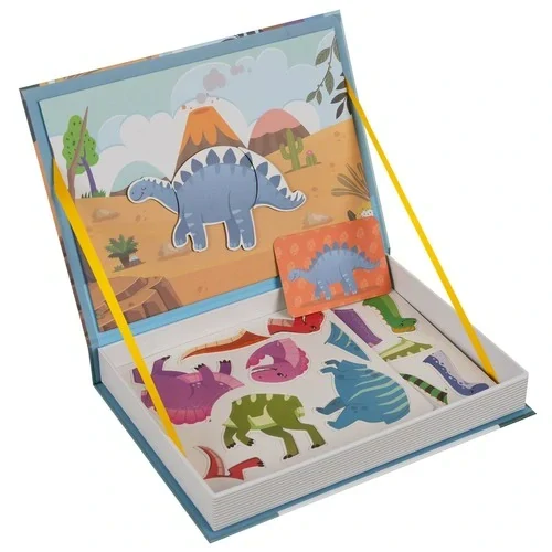 Kruzzel magnetické puzzle v knize dinosauři