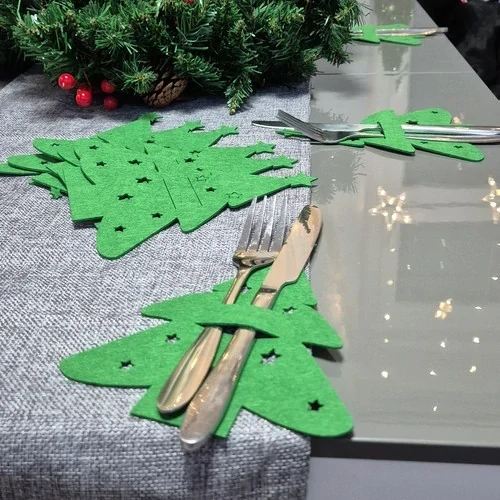 Ruhhy vánoční pouzdro na příbory zelený stromeček sada 12 ks