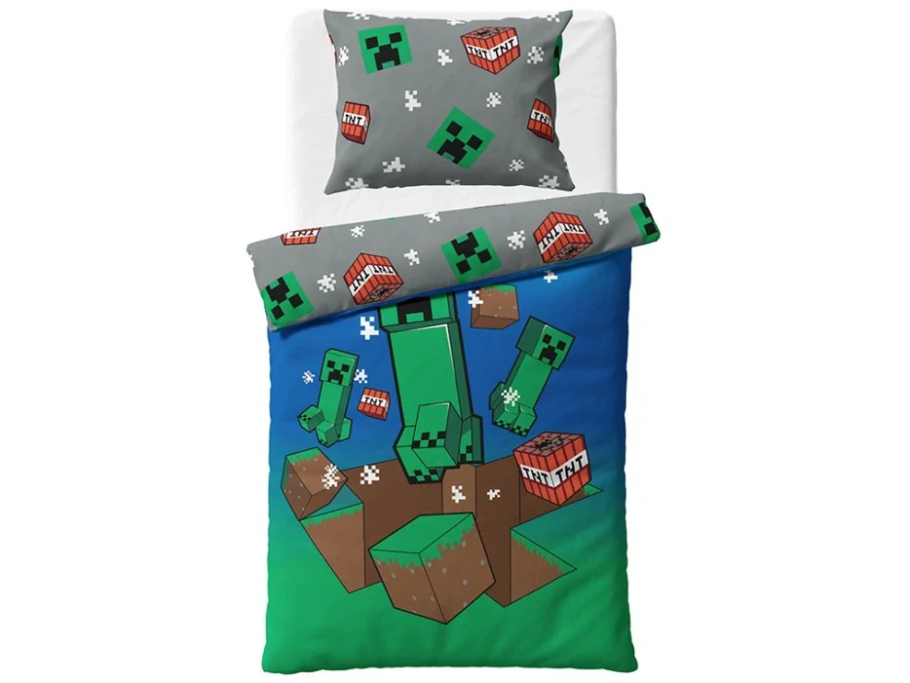 CARBOTEX Dětské povlečení Minecraft Creeper Explode + DÁREK