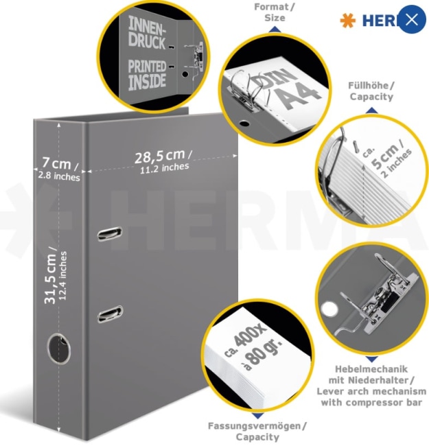 DESIGNOVÝ PÁKOVÝ POŘADAČ A4 7CM KARTON MOTIV - KOŘENÍ