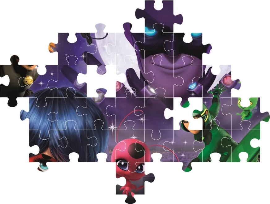  CLEMENTONI Puzzle Kouzelná beruška a černý kocour 104 dílků