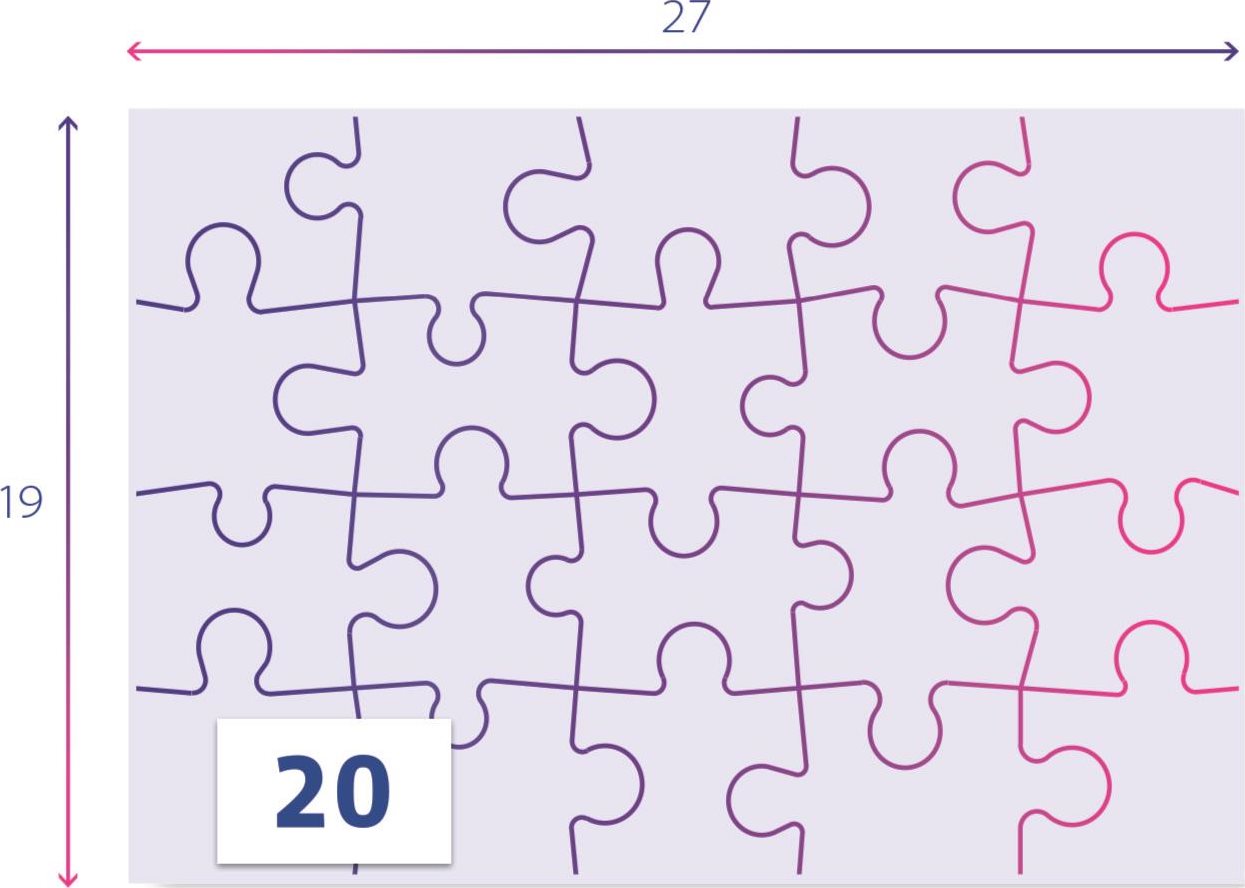  CLEMENTONI Puzzle Stitch 2x20 dílků