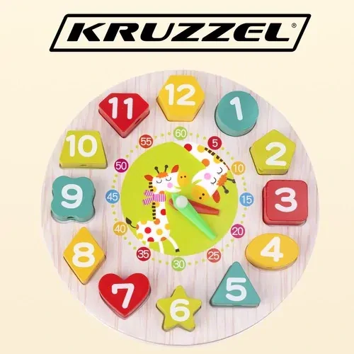 Kruzzel dřevěné edukační hodiny pro děti