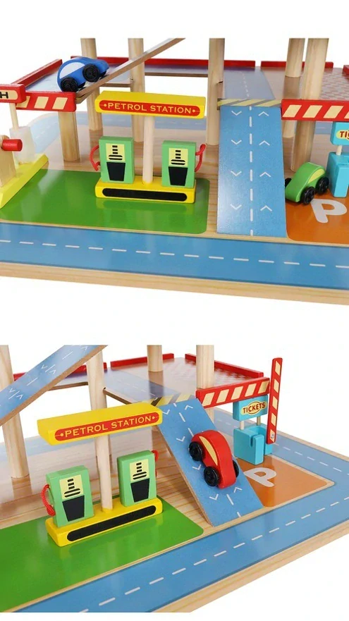Kruzzel dřevěná parkovací garáž