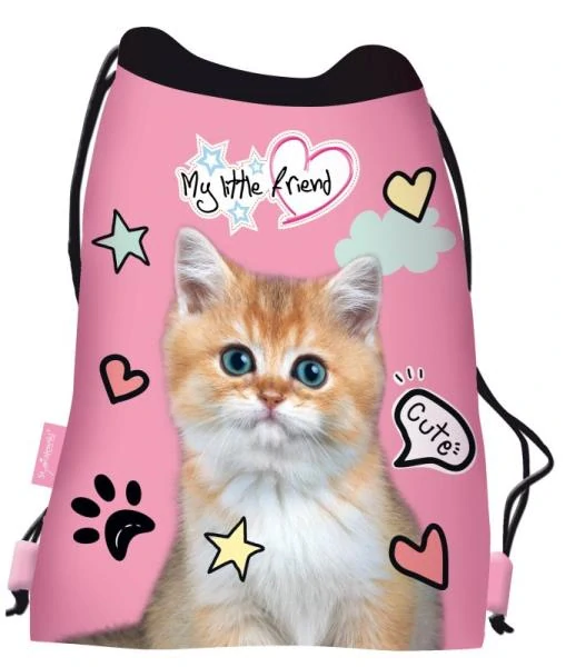 ZVÝHODNĚNÁ ŠKOLNÍ SADA PASTEL KITTY-aktovka,penál,sáček,zástěrka-vhodná pro prvňáčky