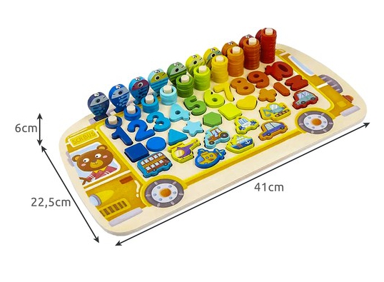 KRUZZEL DŘEVĚNÉ PUZZLE - VKLÁDAČKA 6 V 1