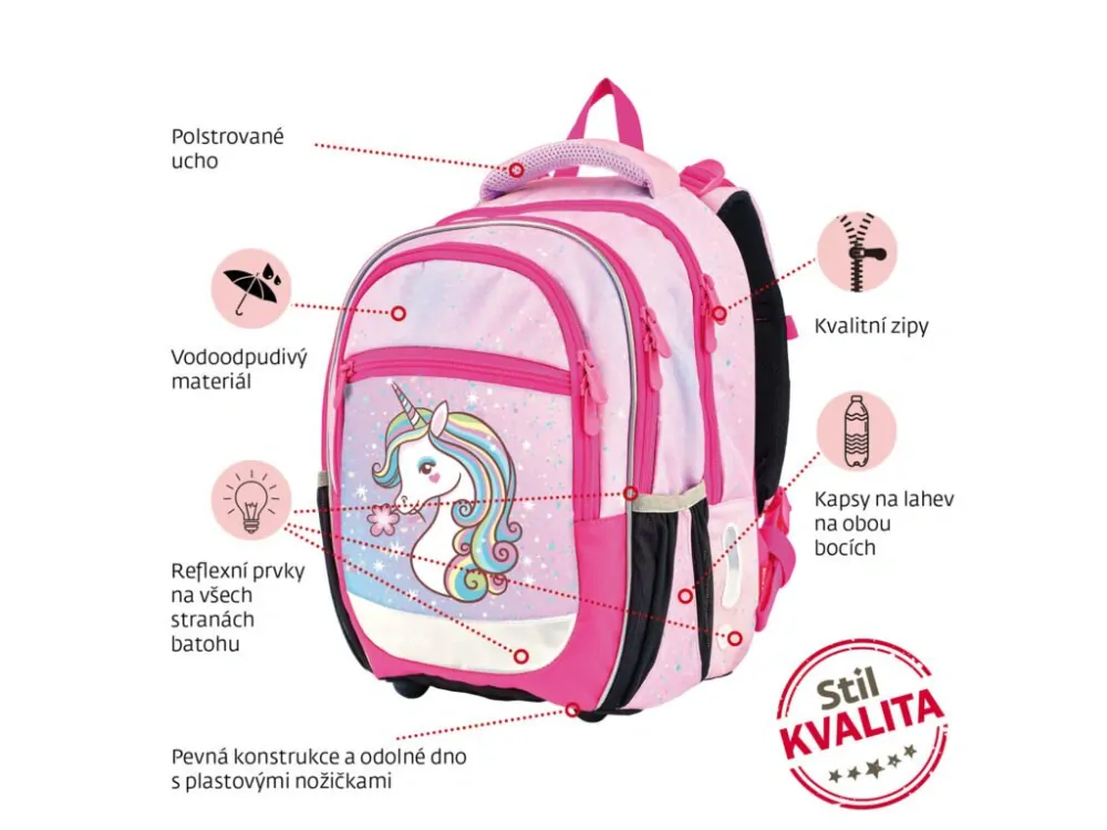 ŠKOLNÍ SET 3 KS UNICORN JEDNOROŽEC