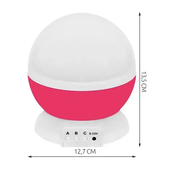 IZOXIS USB LAMPA - PROJEKTOR NOČNÍ OBLOHY RŮŽOVÝ